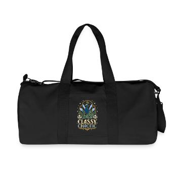 Classy Chaotic Peacock Art Deco - Recycled Canvas Sports Bag by Stanley/Stella - black - Front