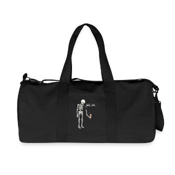 Well shit skeleton black humor gothic - Recycled Canvas Sports Bag by Stanley/Stella - black - Front