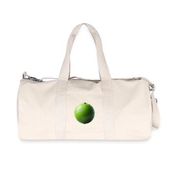 Citron vert frais – nature minimaliste - Sac de sport en toile recyclée Stanley/Stella - blanc naturel - Devant