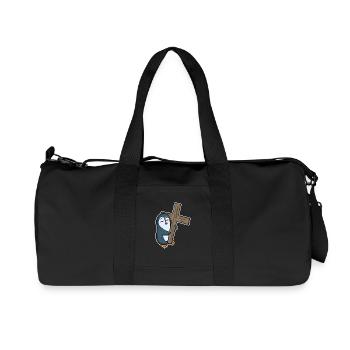 Pingouin et religion croisée - Sac de sport en toile recyclée Stanley/Stella - noir - Devant