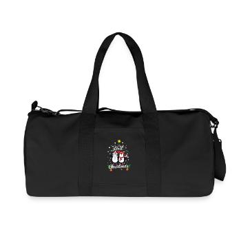 Pingouins premier nouveau-né de Noël - Sac de sport en toile recyclée Stanley/Stella - noir - Devant