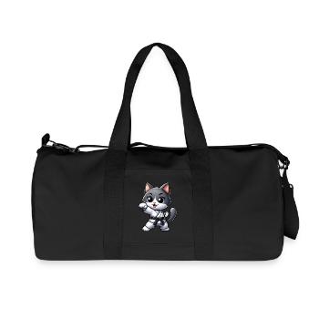 Karaté Cat Arts Martiaux Entraînement d’Arts Martiaux - Sac de sport en toile recyclée Stanley/Stella - noir - Devant