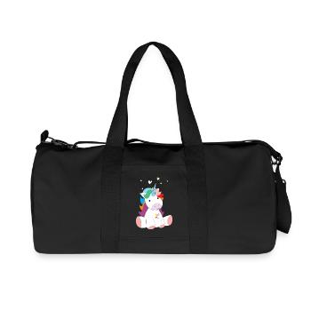 Einhorn - Recycelte Canvas-Sporttasche von Stanley/Stella - Schwarz - Vorne