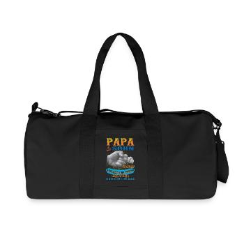 papa und sohn - Recycelte Canvas-Sporttasche von Stanley/Stella - Schwarz - Vorne