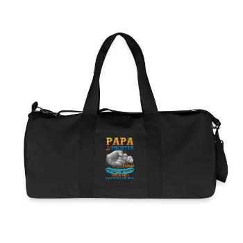 papa und tochter - Recycelte Canvas-Sporttasche von Stanley/Stella - Schwarz - Vorne