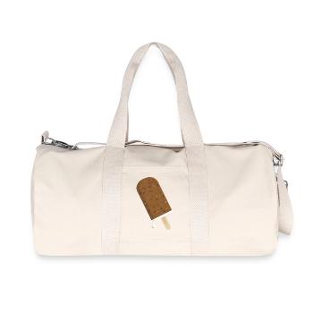 Eis am Stiel Schoko mit Streusel - Recycelte Canvas-Sporttasche von Stanley/Stella - Naturweiß - Vorne
