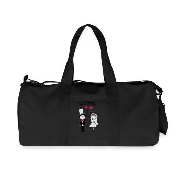 just_married_01 - Sac de sport en toile recyclée Stanley/Stella - noir - Devant