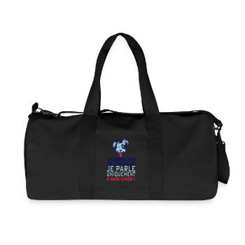 citation humour parle chien tranquille d - Sac de sport en toile recyclée Stanley/Stella - noir - Devant