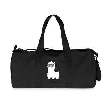lama_002 - Recycelte Canvas-Sporttasche von Stanley/Stella - Schwarz - Vorne