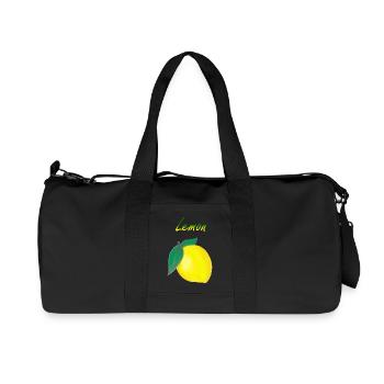 Lemon / Zitrone - Recycelte Canvas-Sporttasche von Stanley/Stella - Schwarz - Vorne