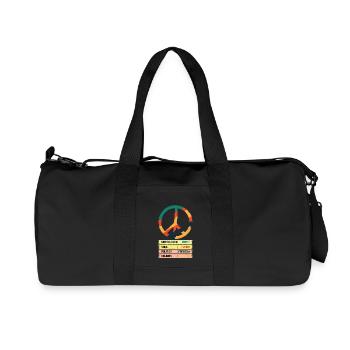 Terre Unie Paix et Liberté - Sac de sport en toile recyclée Stanley/Stella - noir - Devant