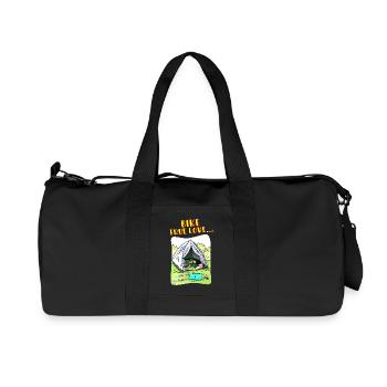 Bike True Love Camping - Recycelte Canvas-Sporttasche von Stanley/Stella - Schwarz - Vorne