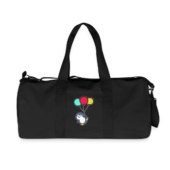 Luftballon Cool Tier Süß Pinguin Vogel - Recycelte Canvas-Sporttasche von Stanley/Stella - Schwarz - Vorne