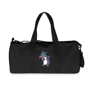 Seevogel Cool Süß Pinguin Tier Lustig Vogel - Recycelte Canvas-Sporttasche von Stanley/Stella - Schwarz - Vorne