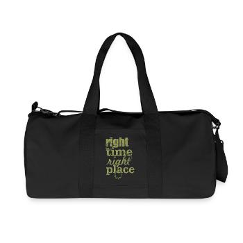 right time - Recycelte Canvas-Sporttasche von Stanley/Stella - Schwarz - Vorne