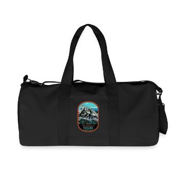 Original illustration Vercors Regional Park - Recycled Canvas Sports Bag by Stanley/Stella - black - Front