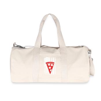Pizza américaine - Sac de sport en toile recyclée Stanley/Stella - blanc naturel - Devant