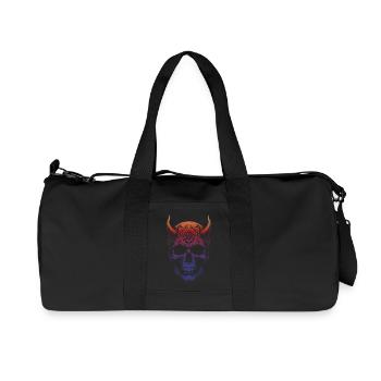 Skull with horns - Recycled Canvas Sports Bag by Stanley/Stella - black - Front