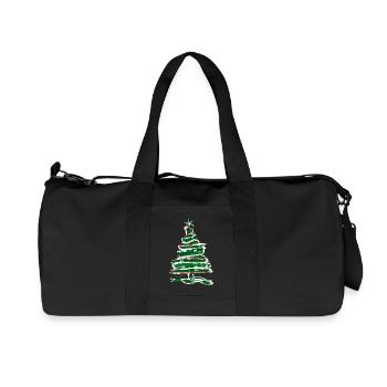 Christmas tree -g1 - Recycled Canvas Sports Bag by Stanley/Stella - black - Front