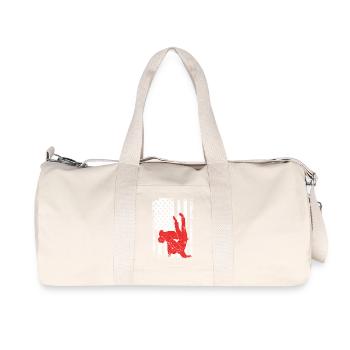4th of July Judo - Recycled Canvas Sports Bag by Stanley/Stella - natural - Front