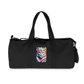 Léopard des neiges mystique : Gardien des sommets - Sac de sport en toile recyclée Stanley/Stella - noir - Devant