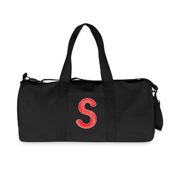 Letter S First letter - Recycled Canvas Sports Bag by Stanley/Stella - black - Front