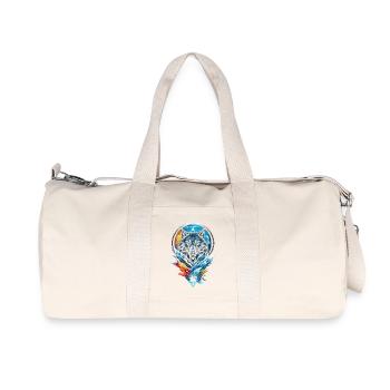 Geometric wolf water and fire - Recycled Canvas Sports Bag by Stanley/Stella - natural - Front