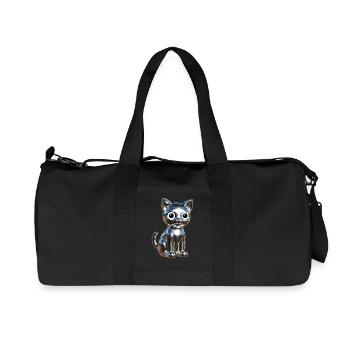 Metallic Chrom Elegance - Recycelte Canvas-Sporttasche von Stanley/Stella - Schwarz - Vorne