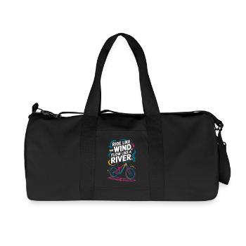 Conception motivante pour le cyclisme inspirant - Sac de sport en toile recyclée Stanley/Stella - noir - Devant