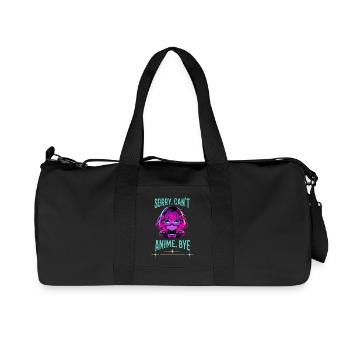 Sorry. Can't. Anime. Bye. futuristic anime girl - Recycled Canvas Sports Bag by Stanley/Stella - black - Front