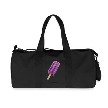 Glace violette sur un bâtonnet - Sac de sport en toile recyclée Stanley/Stella - noir - Devant