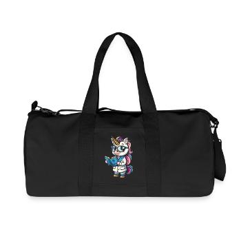 Cute Unicorn Scientist - Recycelte Canvas-Sporttasche von Stanley/Stella - Schwarz - Vorne