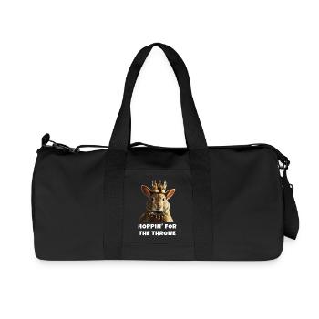 Hoppin' for the Throne rabbit lover - Recycled Canvas Sports Bag by Stanley/Stella - black - Front