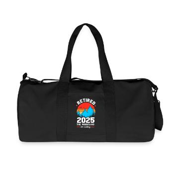 Retirement 2025 Pensioner Pension Pensioner - Recycled Canvas Sports Bag by Stanley/Stella - black - Front
