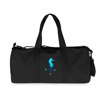 Seepferdchen blau Schwimmen lernen - Recycelte Canvas-Sporttasche von Stanley/Stella - Schwarz - Vorne