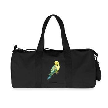 Budgerigar - Recycled Canvas Sports Bag by Stanley/Stella - black - Front