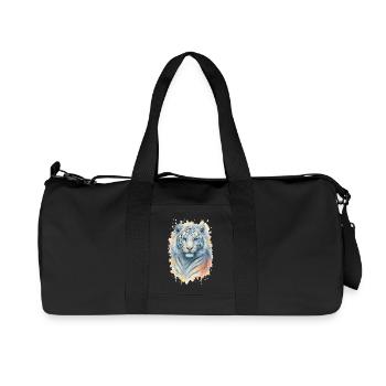 Tiger Watercolor Animal - Recycled Canvas Sports Bag by Stanley/Stella - black - Front