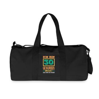 Funny 30th birthday gift - Recycled Canvas Sports Bag by Stanley/Stella - black - Front