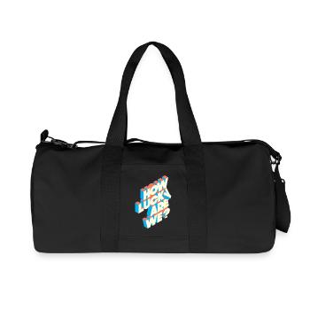 How Lucky Are We? | Retro Typografie Statement - Recycelte Canvas-Sporttasche von Stanley/Stella - Schwarz - Vorne