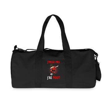 I can't I have football – Humorous football T-shirt - Recycled Canvas Sports Bag by Stanley/Stella - black - Front