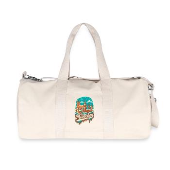 Munich en hiver - Illustration romantique - Sac de sport en toile recyclée Stanley/Stella - blanc naturel - Devant