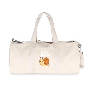 Nice Slow Snail Motifs - Recycled Canvas Sports Bag by Stanley/Stella - natural - Front