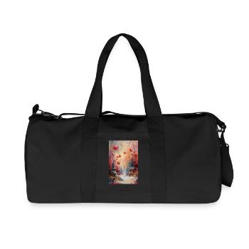 Watercolor Winter Ornaments in Forest - Recycled Canvas Sports Bag by Stanley/Stella - black - Front
