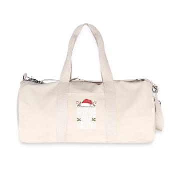 Inflation Ugly Christmas Sweater - Recycled Canvas Sports Bag by Stanley/Stella - natural - Front