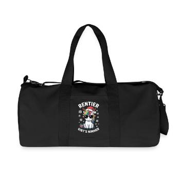 Unicorn Reindeer Doesn't Exist Ugly Christmas - Recycled Canvas Sports Bag by Stanley/Stella - black - Front