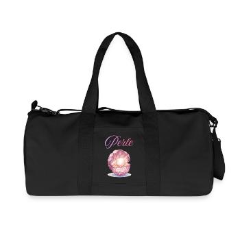 Perle dans la Coquille de Rose - Sac de sport en toile recyclée Stanley/Stella - noir - Devant