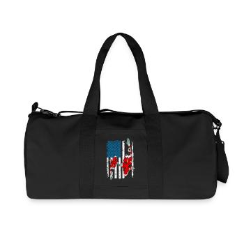 Patriotic Koi Fish USA Drapeau Pond Life Pride - Sac de sport en toile recyclée Stanley/Stella - noir - Devant