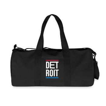 Logo-Design der Stadt Detroit - Recycelte Canvas-Sporttasche von Stanley/Stella - Schwarz - Vorne
