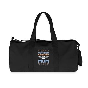 Certified dachshund mom - Recycled Canvas Sports Bag by Stanley/Stella - black - Front