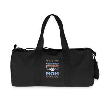 Certification maman Rottweiler - Sac de sport en toile recyclée Stanley/Stella - noir - Devant